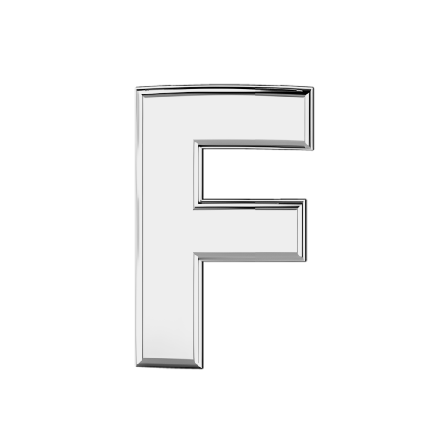 Slider Solid Letter F Charm