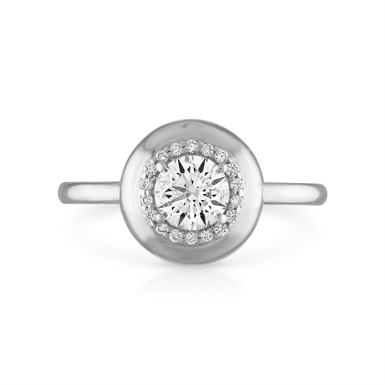 Petite Diamond Button Ring