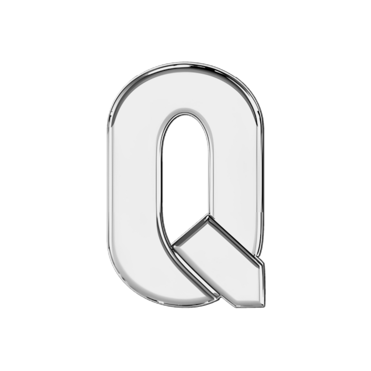 Slider Solid Letter Q Charm