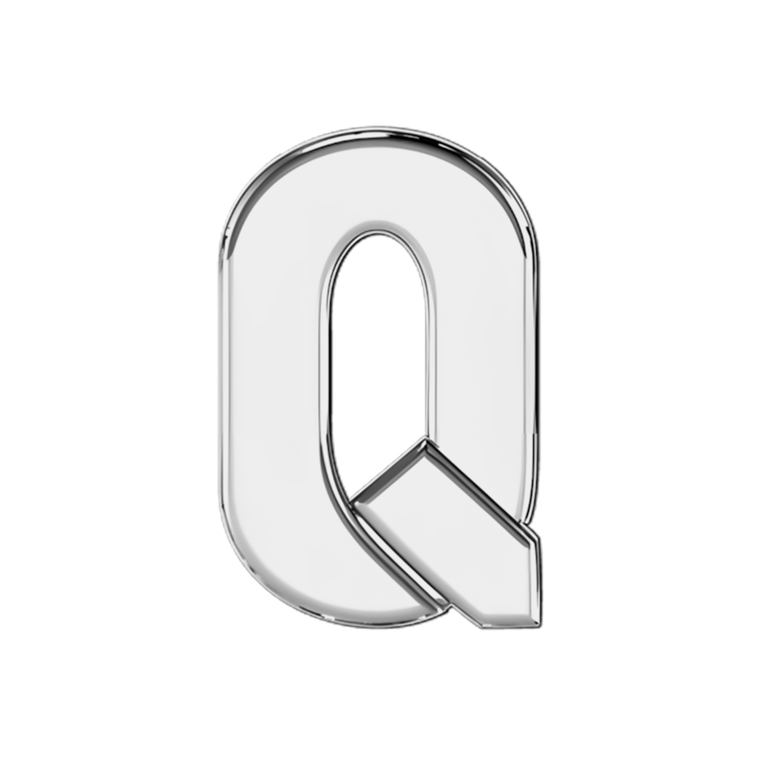 Slider Solid Letter Q Charm