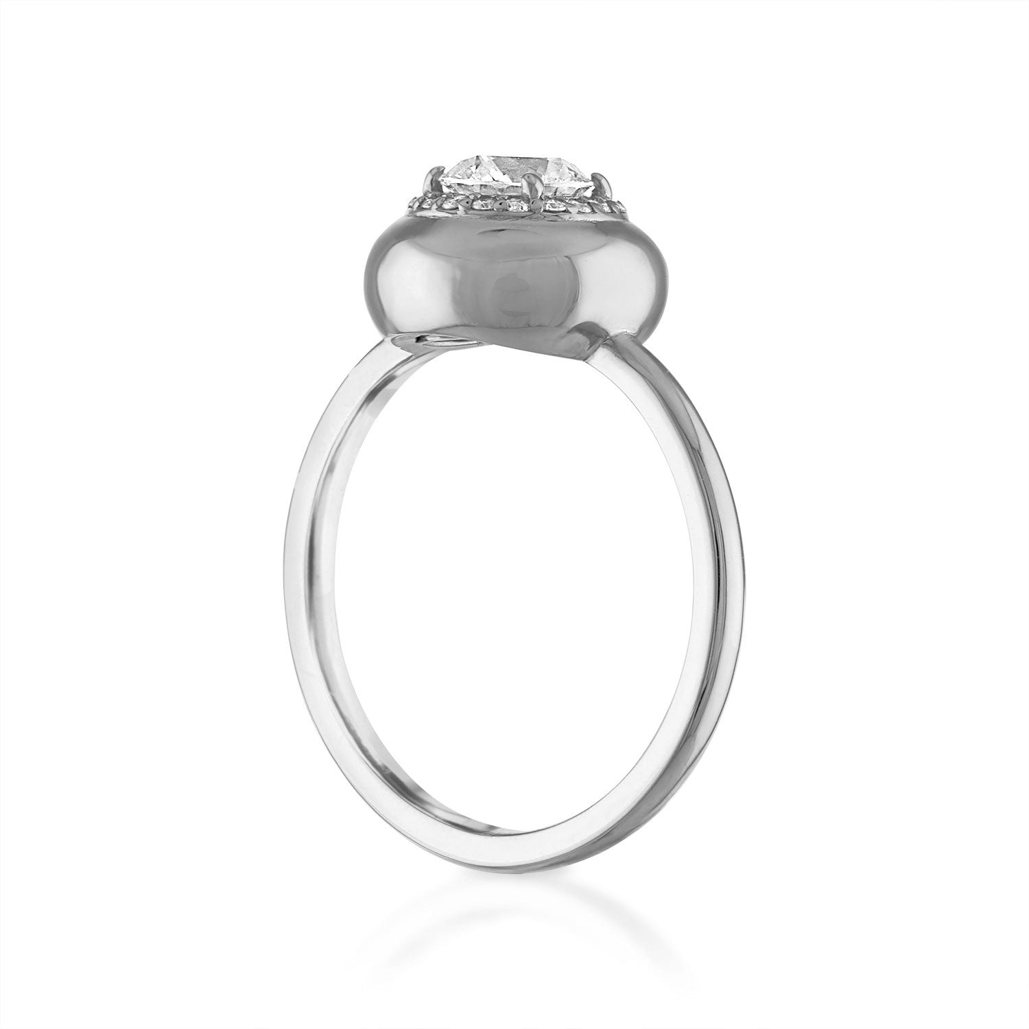 Petite Diamond Button Ring