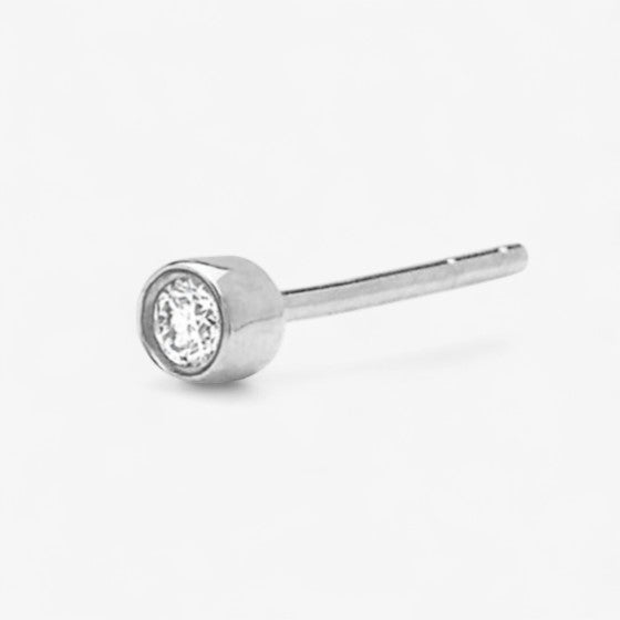 Diamond Bezel Stud Earrings