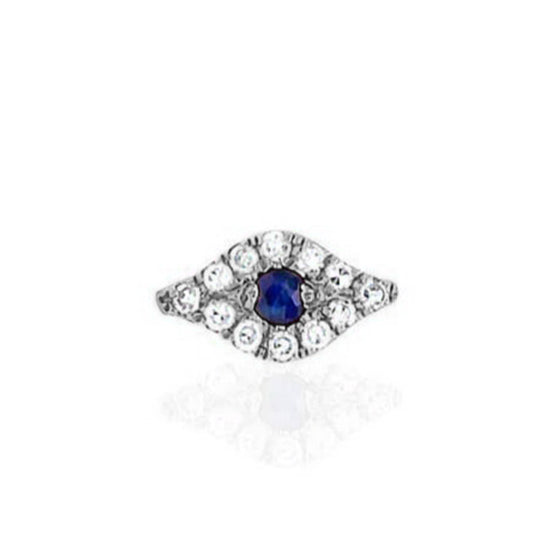 Mini Diamond Evil Eye Stud Earring