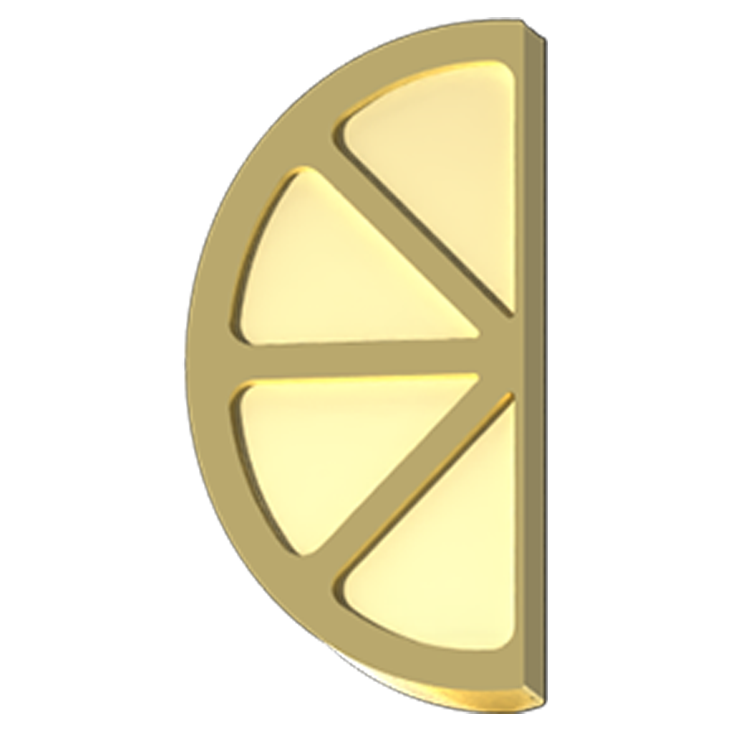 Lemon Slider Necklace Charm 14K Yellow Gold