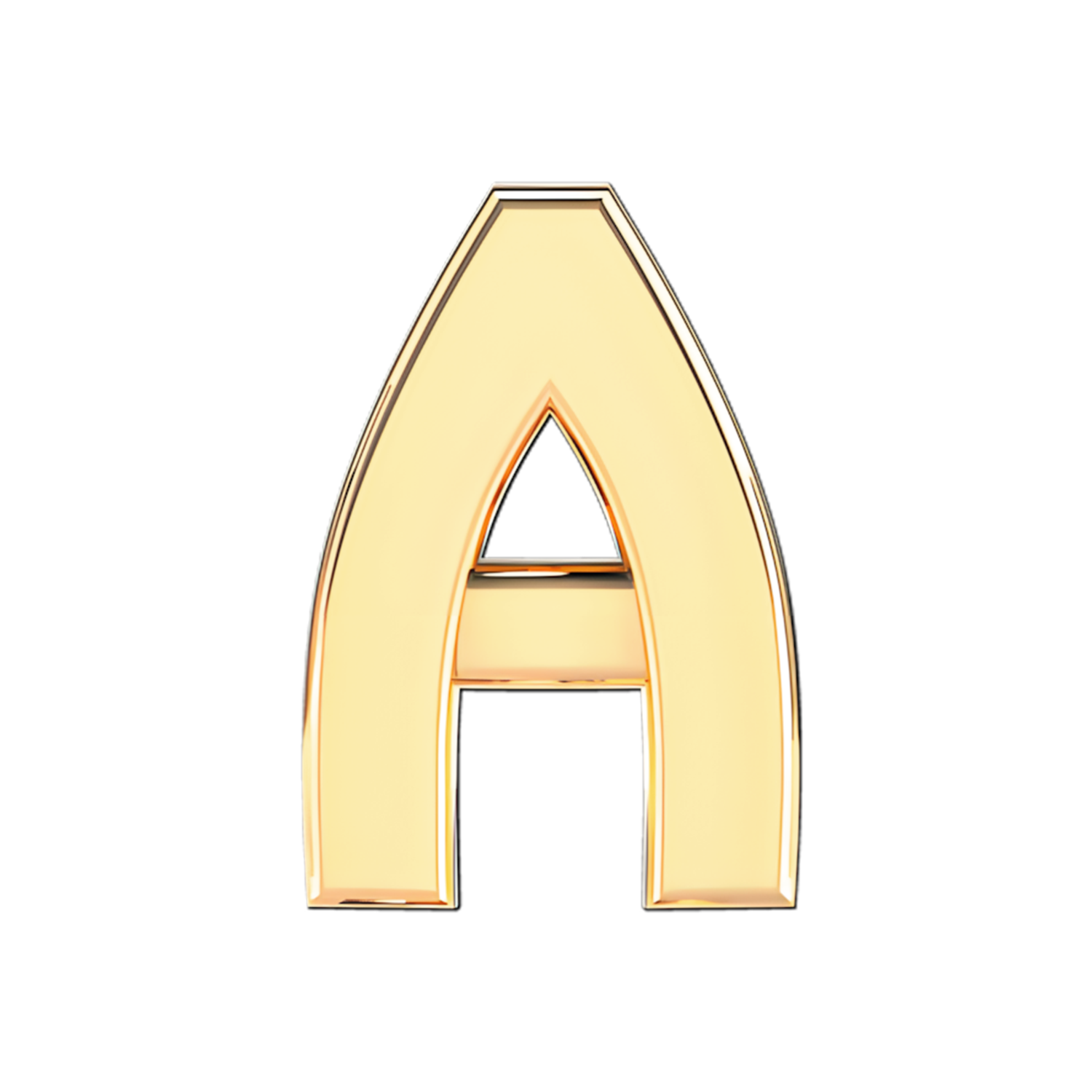 Slider Solid Letter A Charm