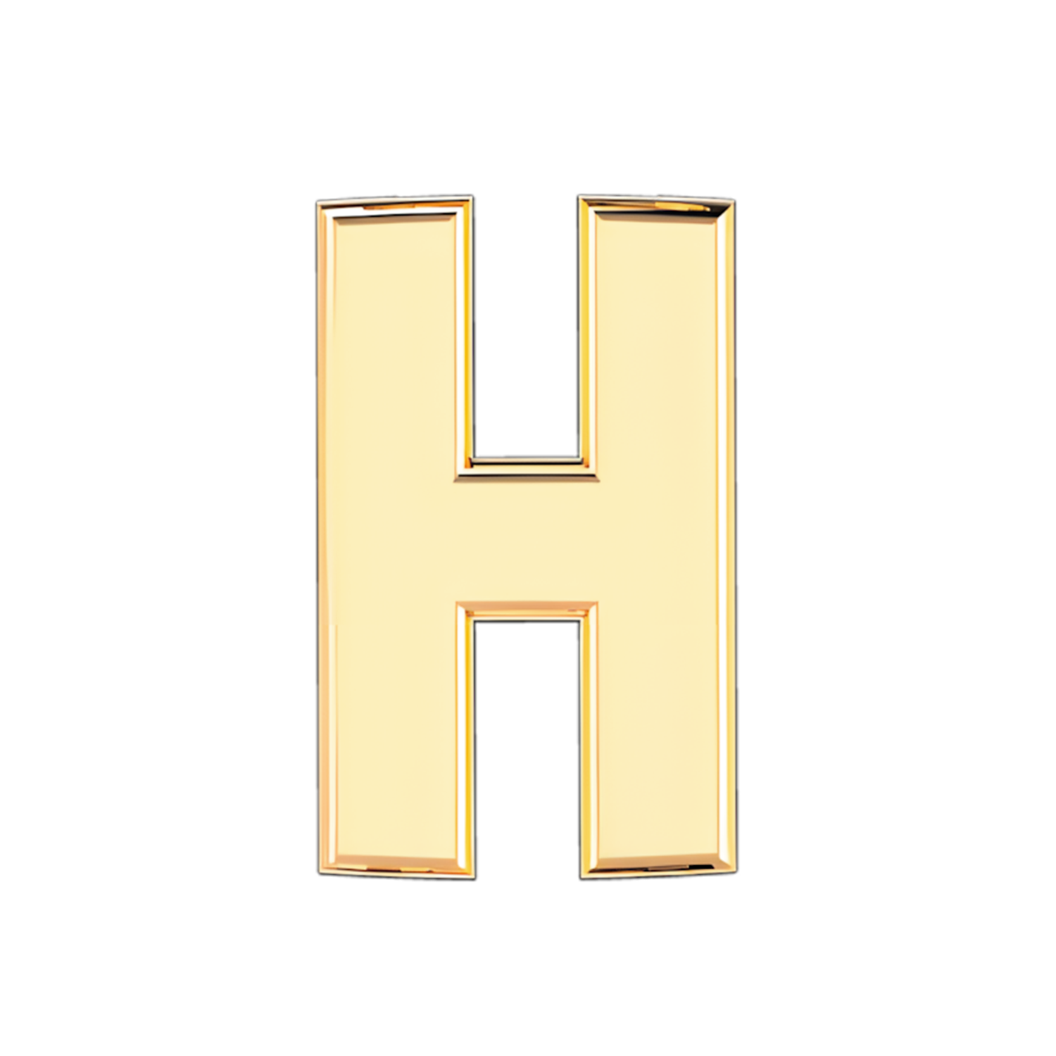 Slider Solid Letter H Charm