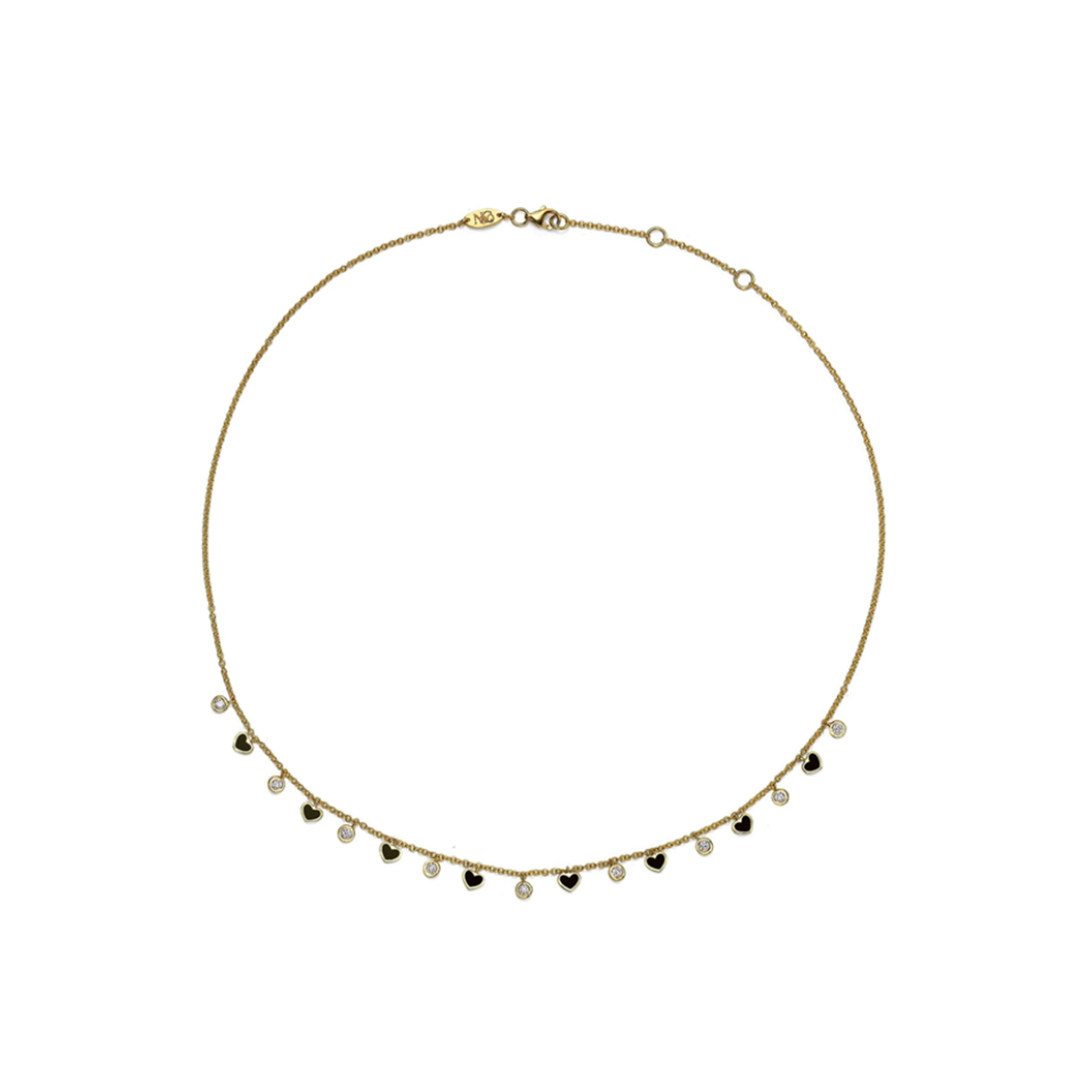 Luna Diamond Hearts Necklace