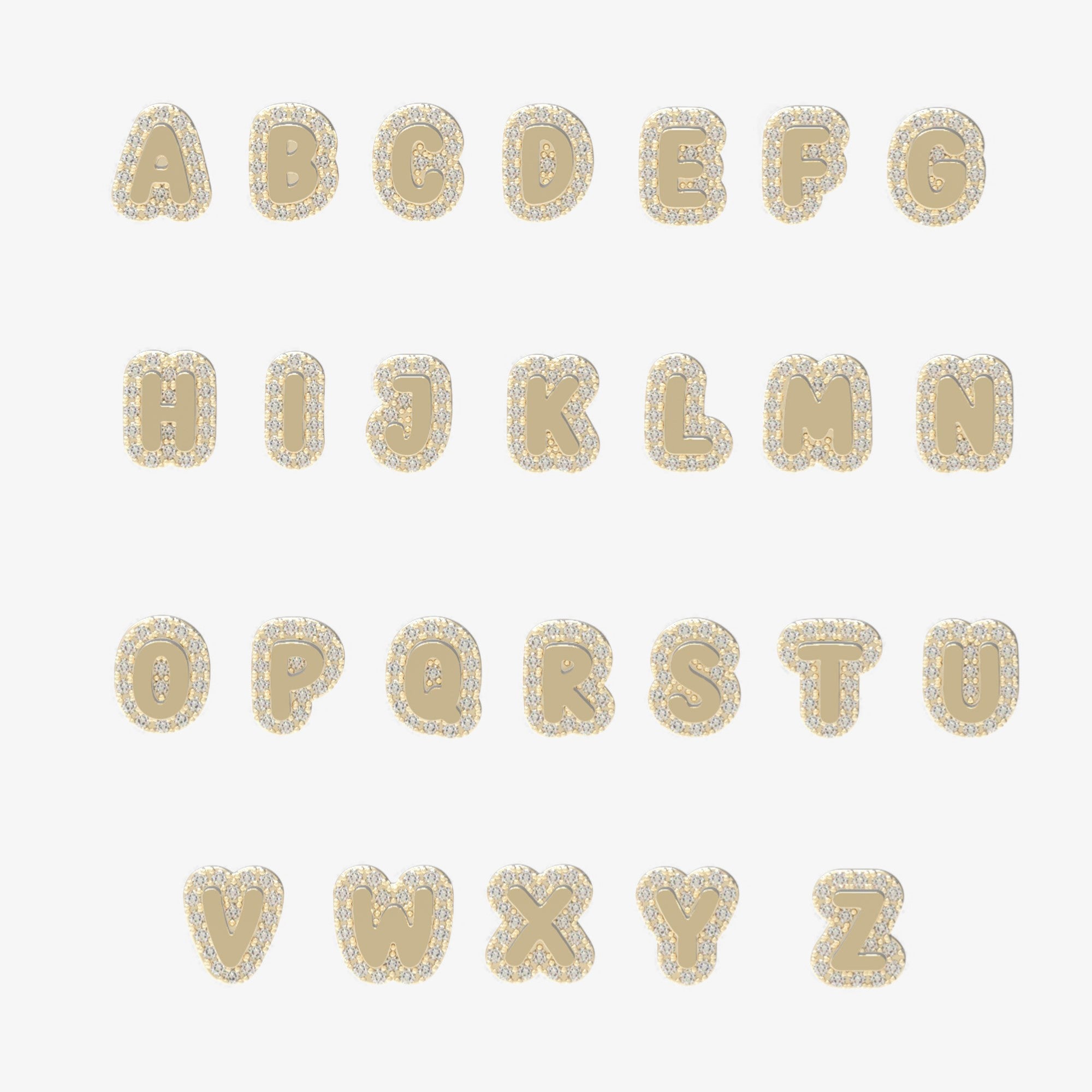 Large Bubble with Pave Outline Necklace