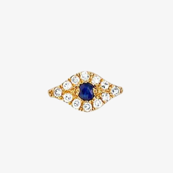 Mini Diamond Evil Eye Stud Earring