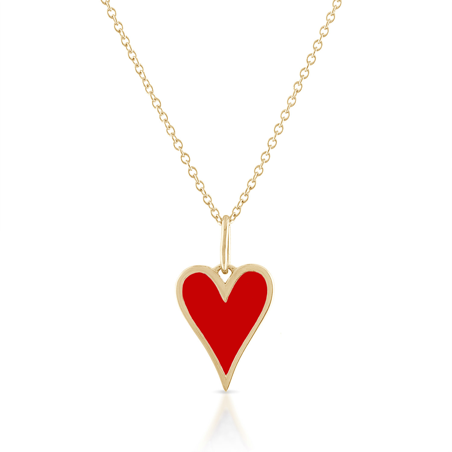 Small Enamel Heart Pendant