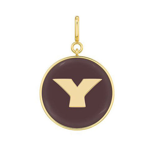 The Chocolate Enamel Letter Disc Charms