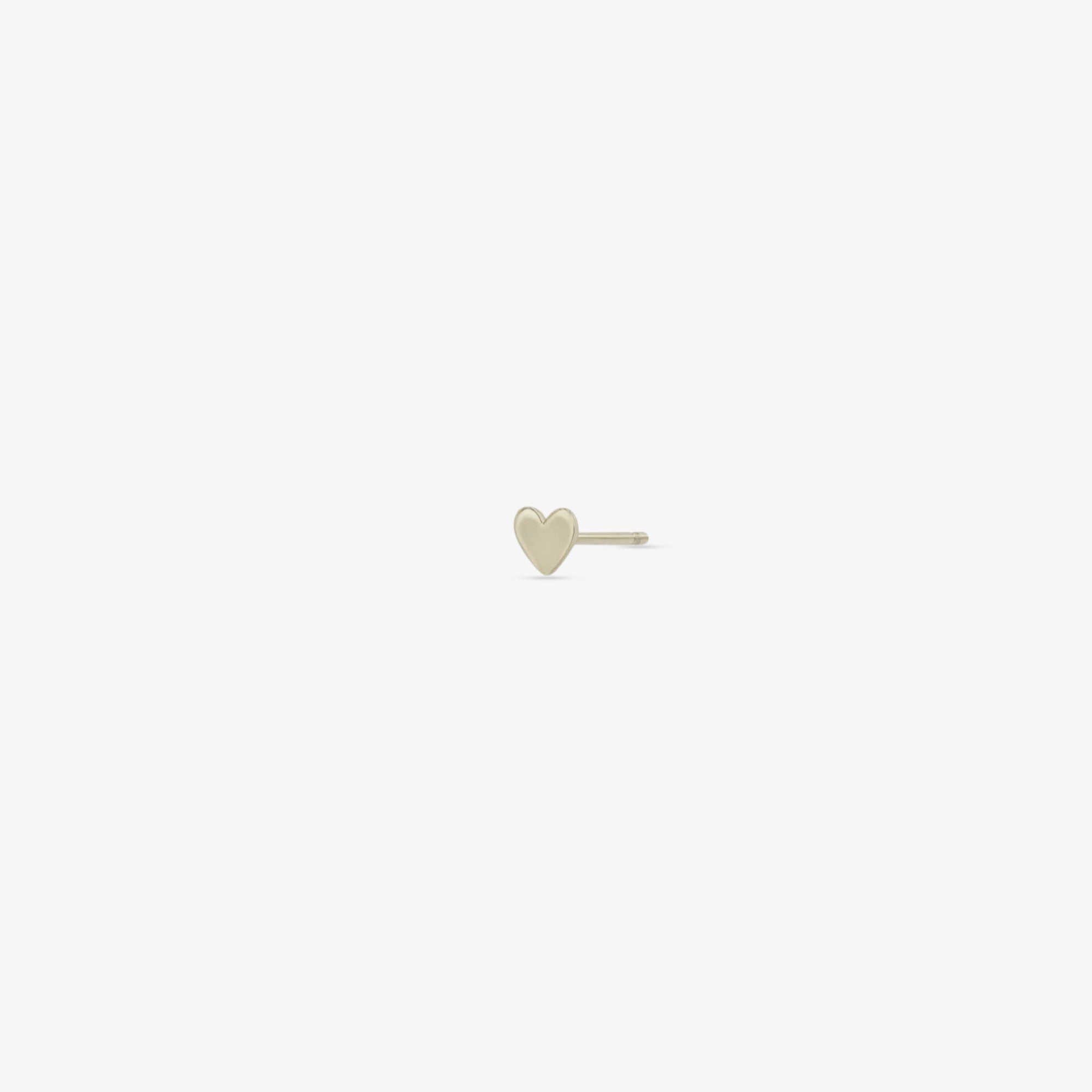 itty bitty heart studs single in wg