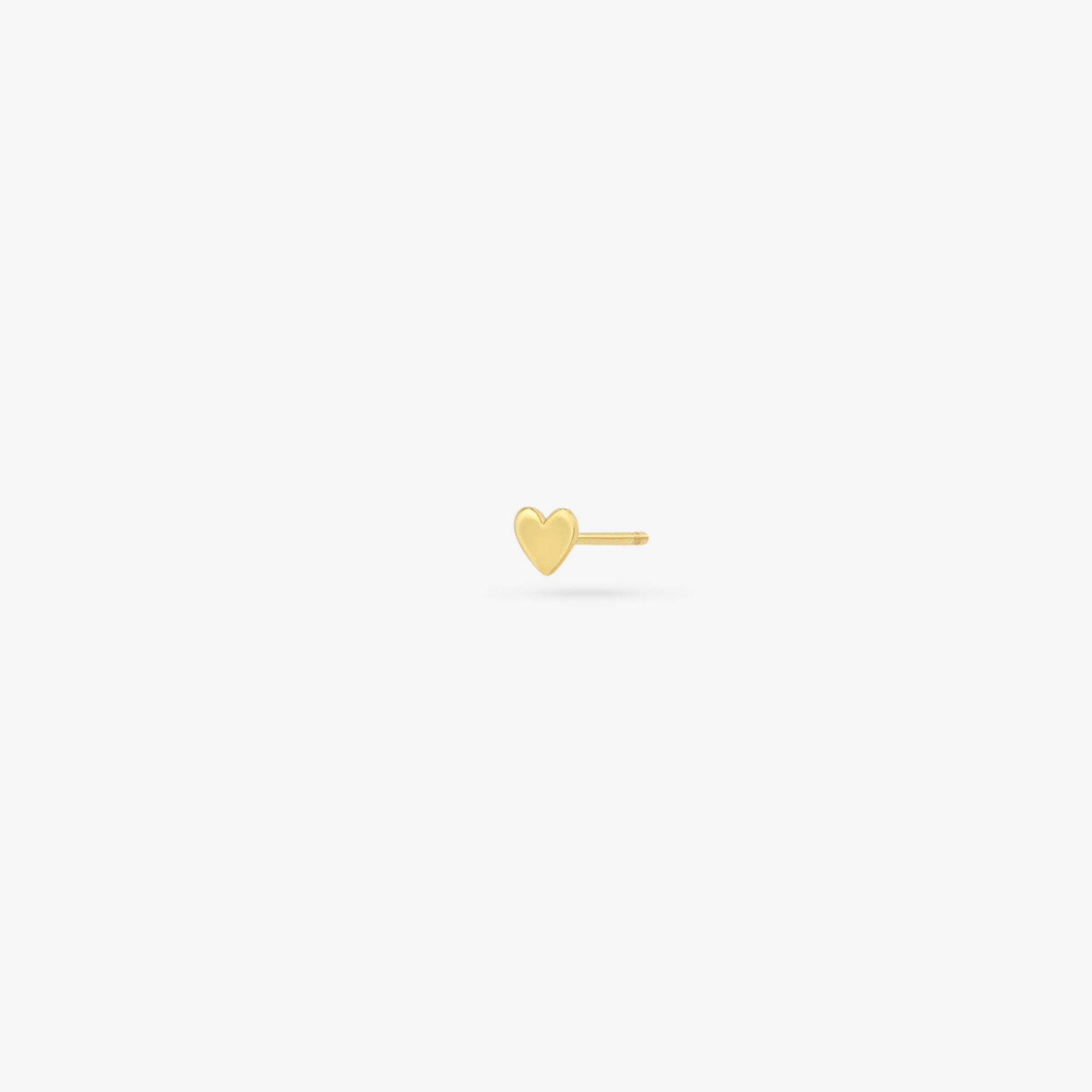 itty bitty heart stud single in yg