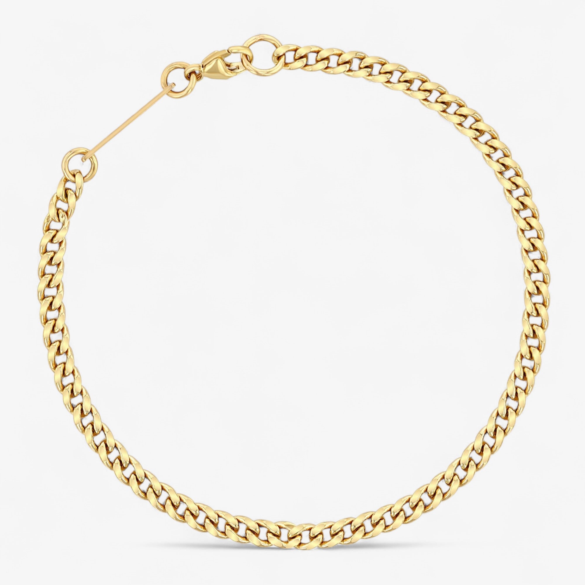 Small Gold Curb Chain Bracelet