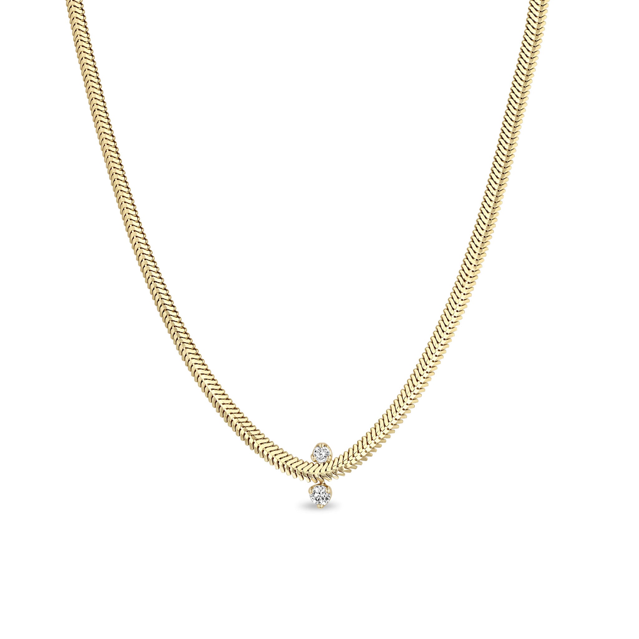 Top chain with diamond in the middle