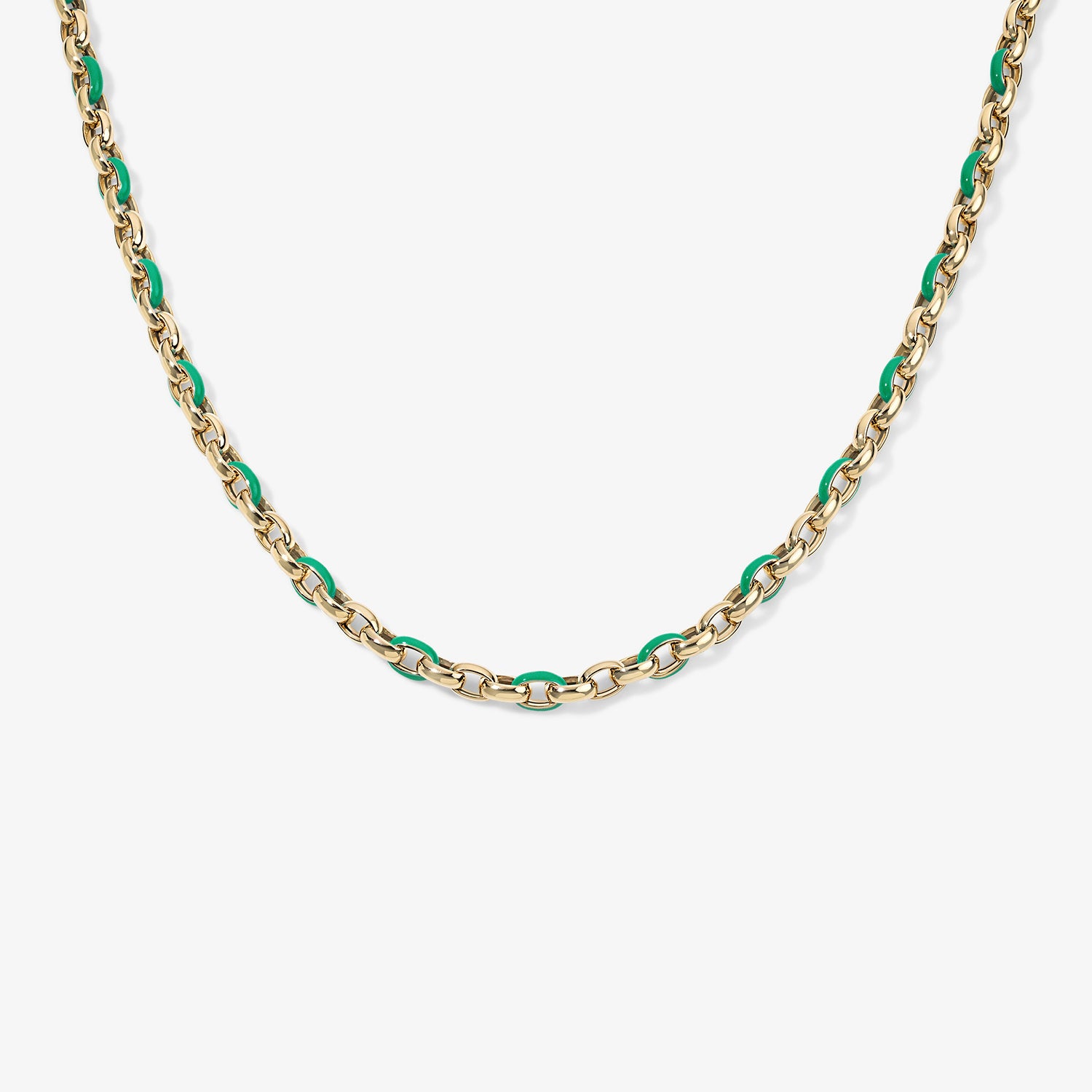 Madison Enamel Oval Link Necklace