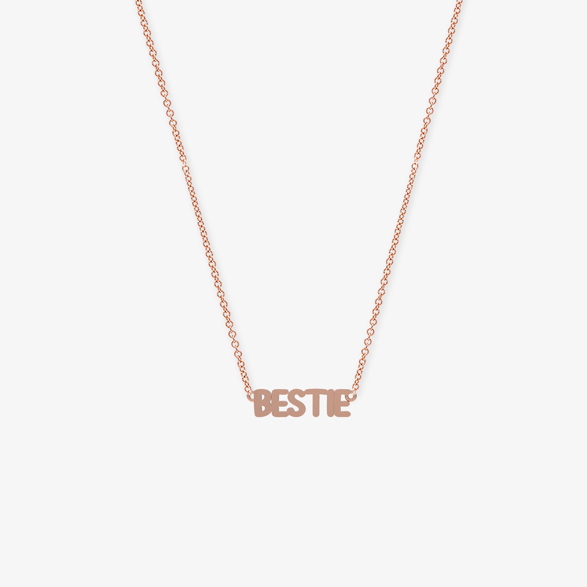 Bubble Talk Necklace 14K Rose Gold BESTIE