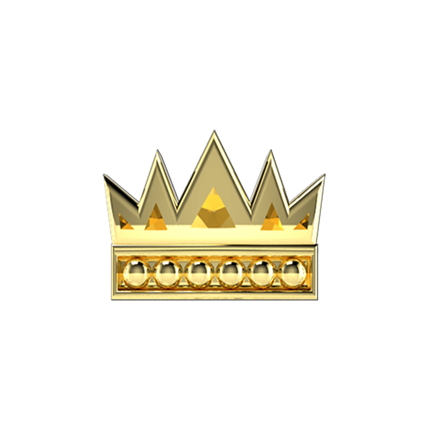 Crown Slider Necklace Charm 14K Yellow Gold