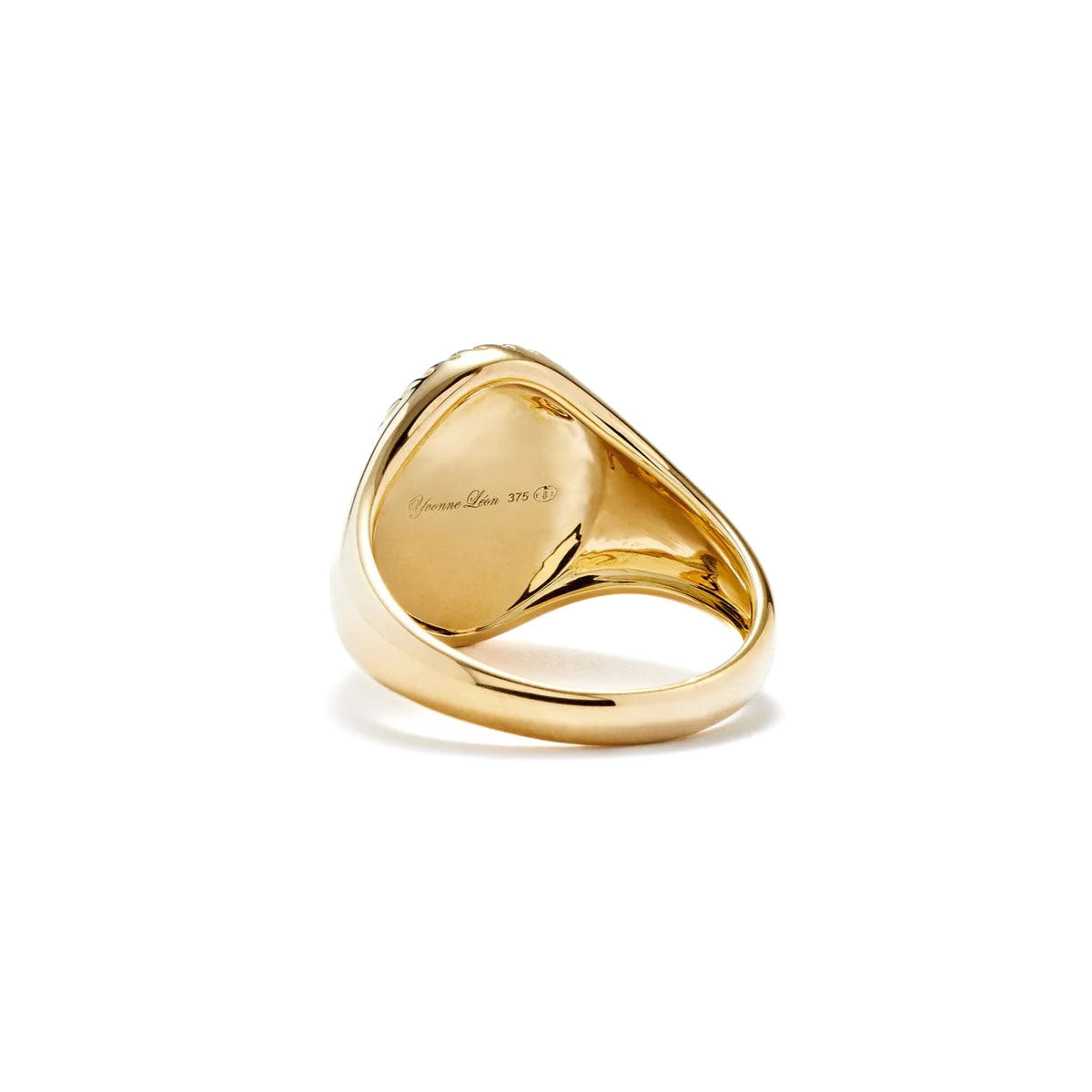 Gold Oval Gemstone Signet Ring