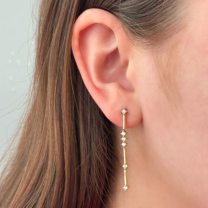 Celeste Dangle Drop Diamond Earrings