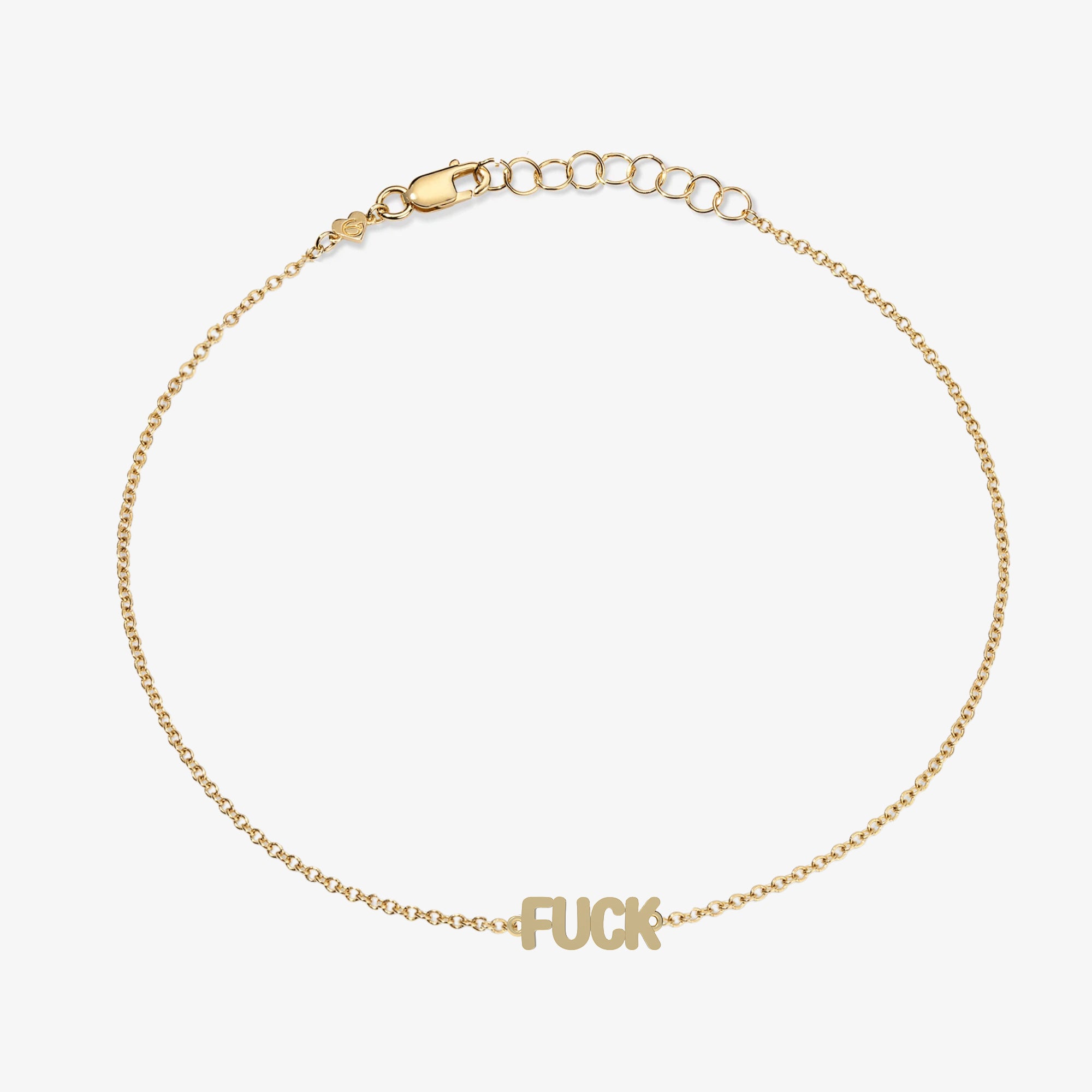 Bubble Talk Bracelet 14K Yellow Gold FUCK