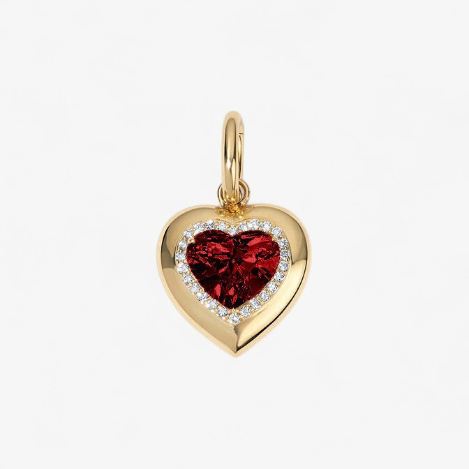 Candy Button Heart Charm