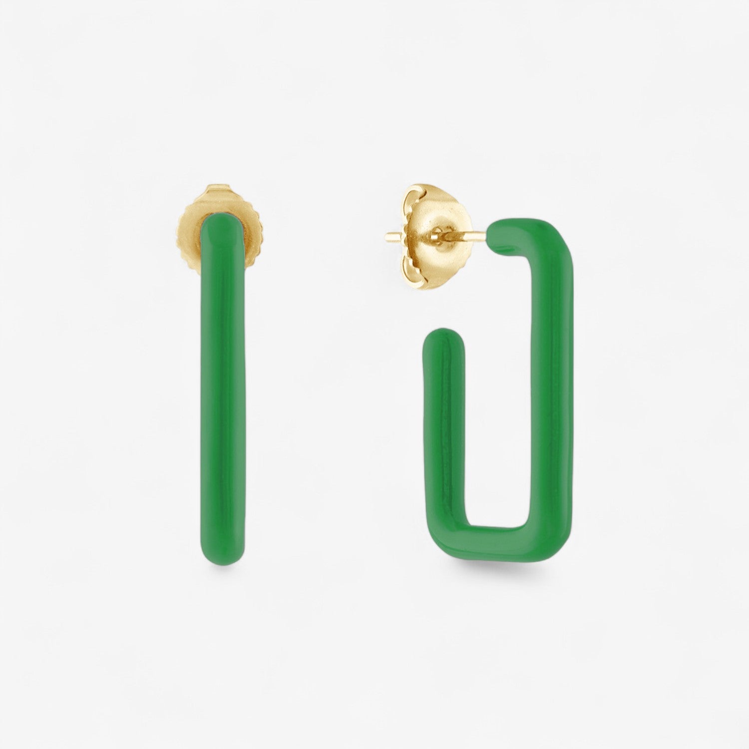 Poppy Enamel Box Hoops