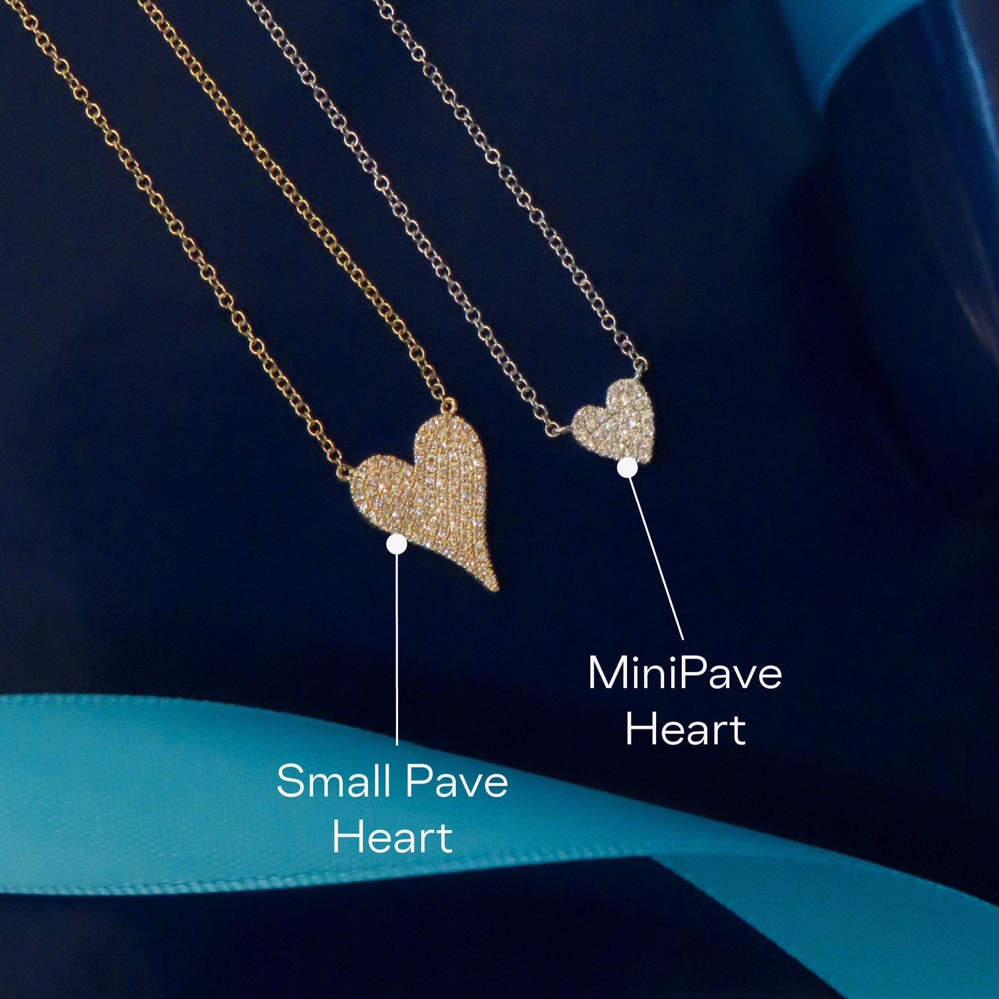Mini Token Pave Heart Necklace