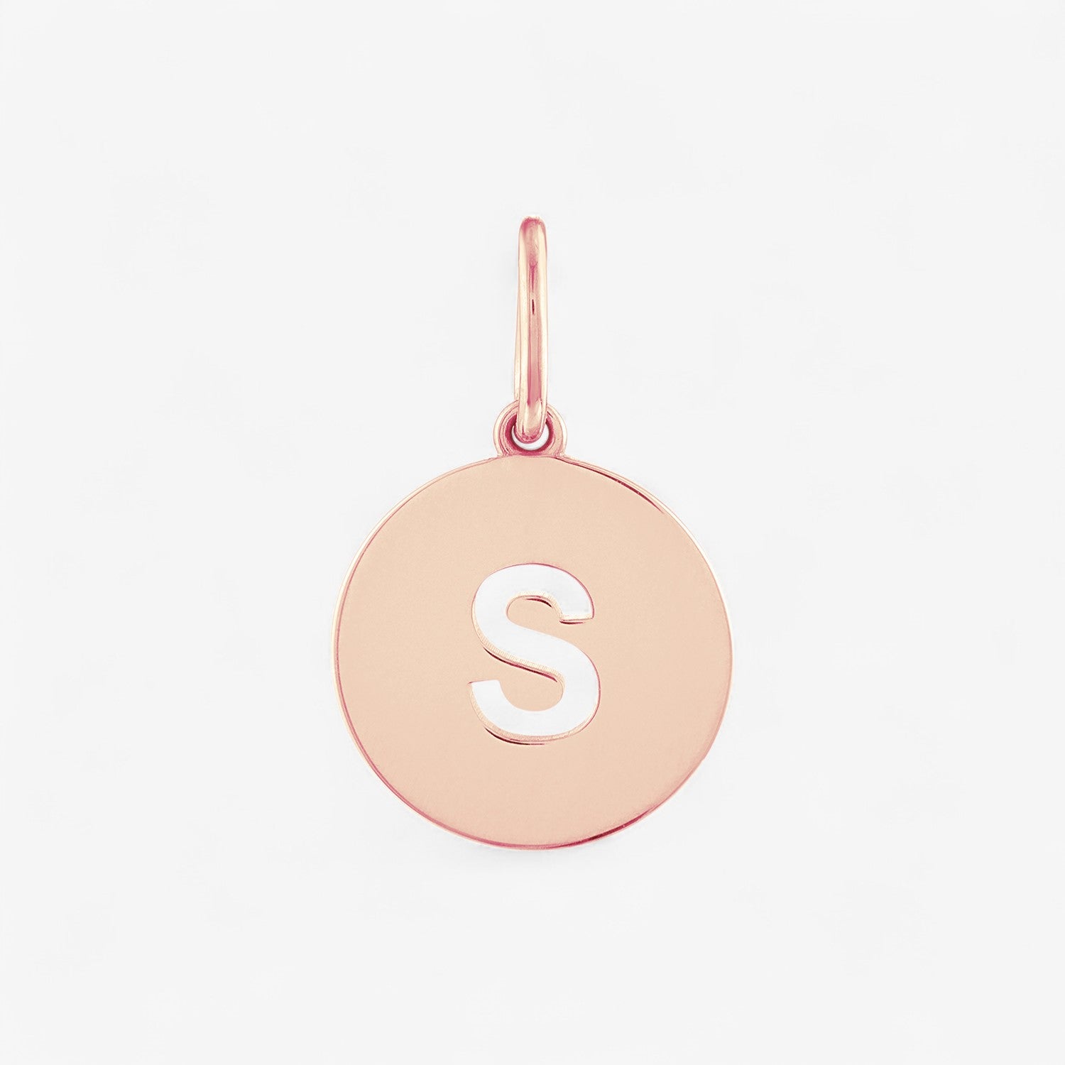 Round Initial Cutout Charm