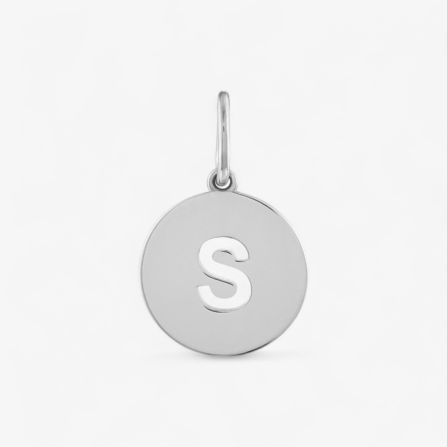 Round Initial Cutout Charm