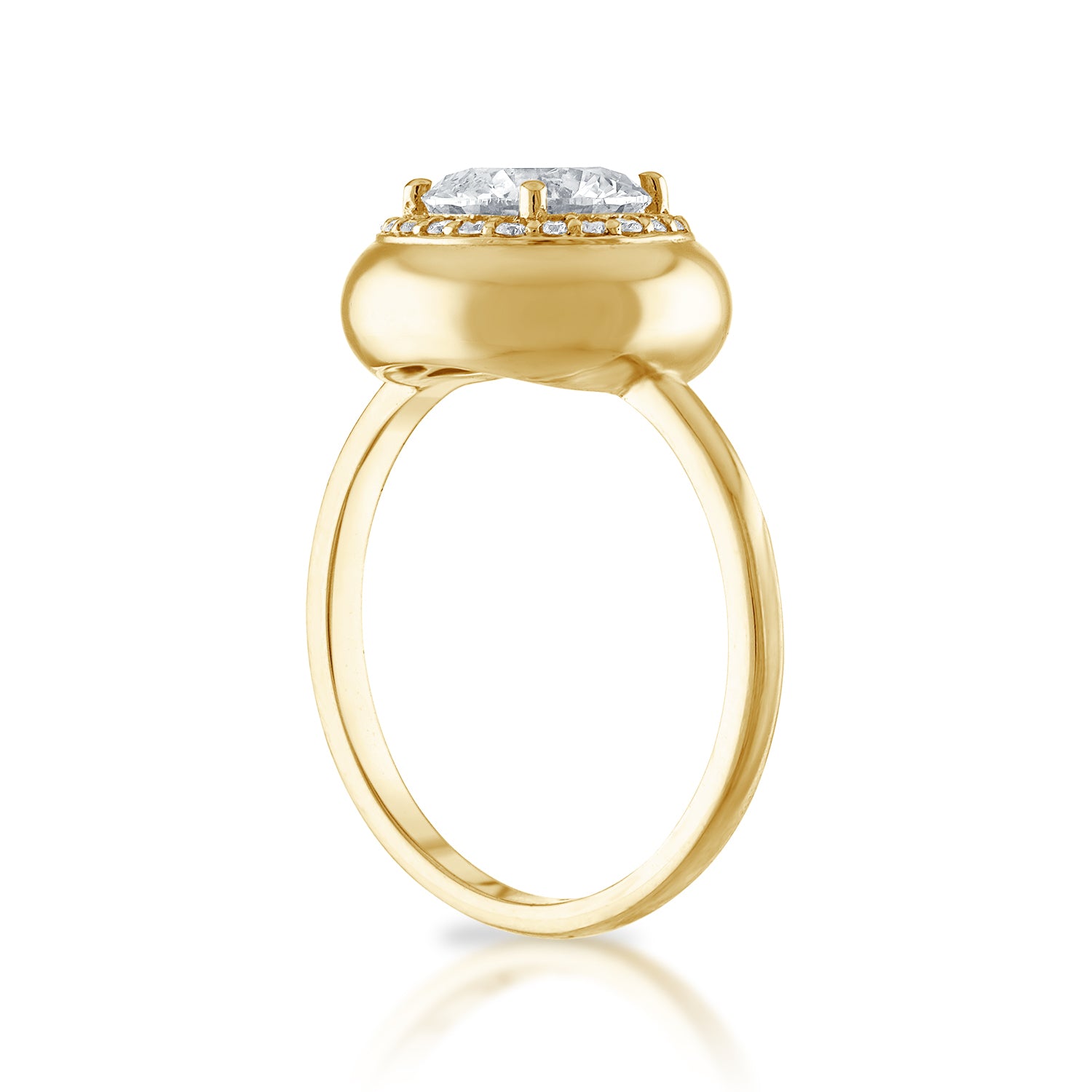 SOLD: 1.20ct Round Diamond Button Engagement Ring