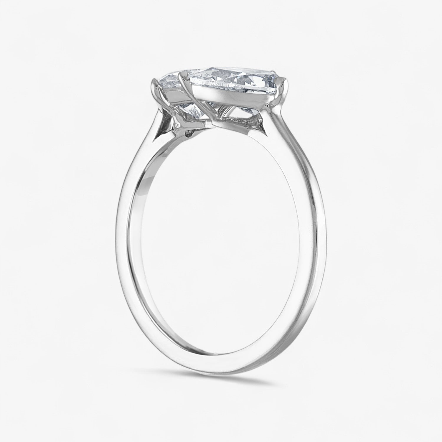 Heart Shaped and Pear Shaped Two-Stone Engagement Ring