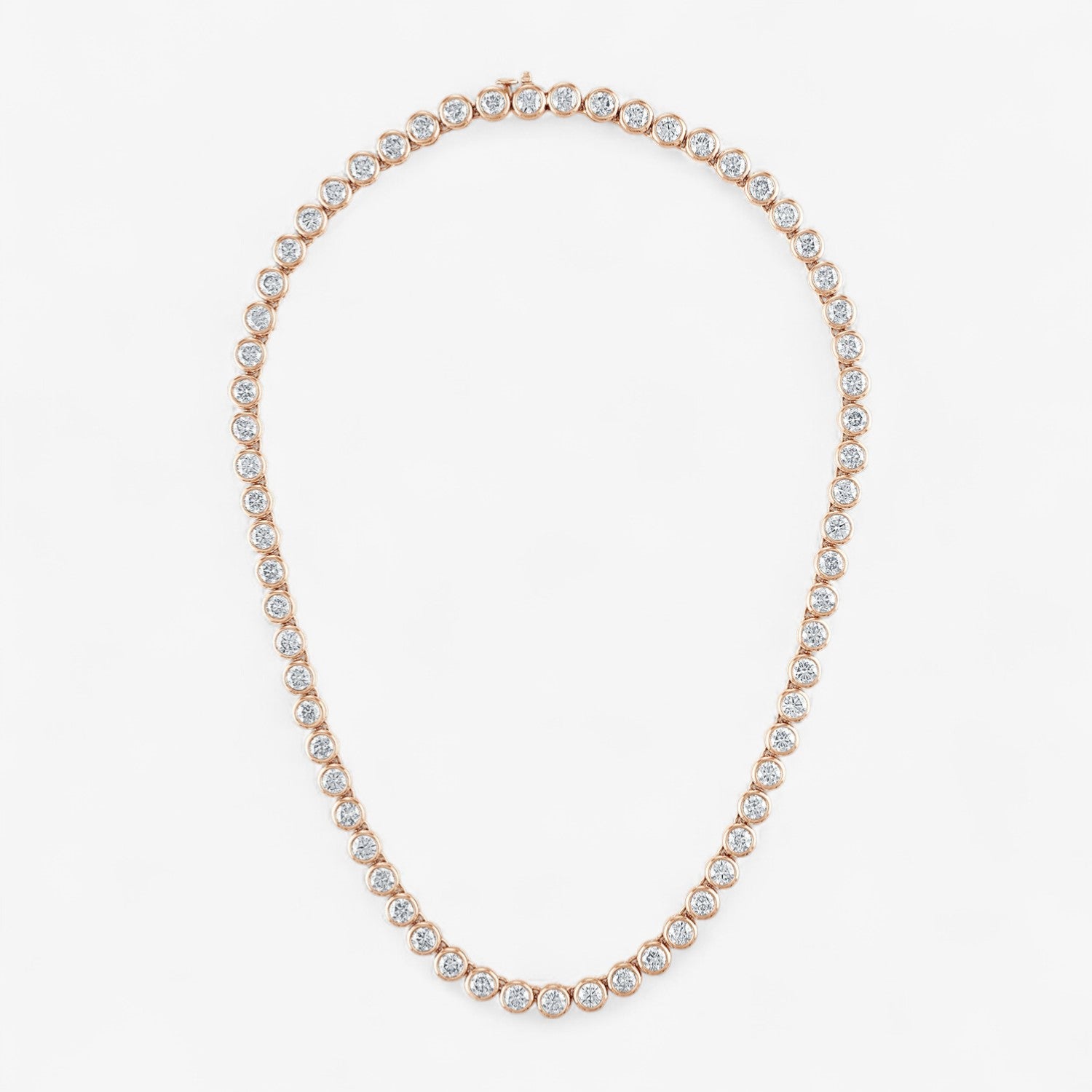 Margot Bezel Set Round Diamond Necklace