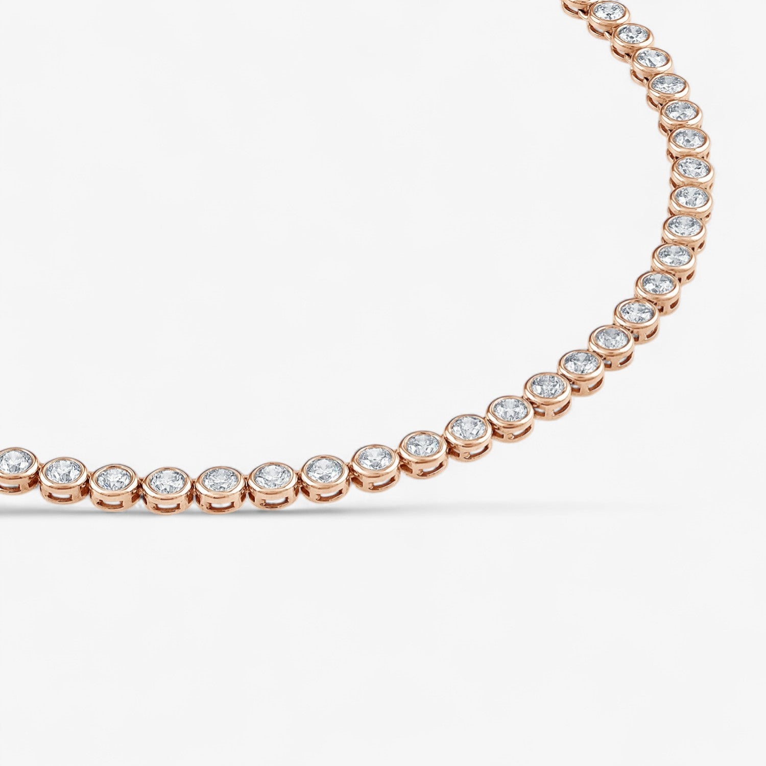 Margot Bezel Set Round Diamond Necklace