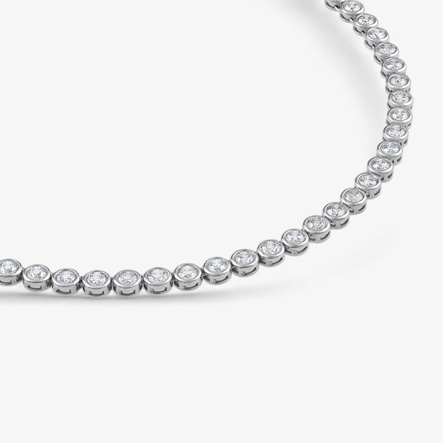 Margot Bezel Set Round Diamond Necklace