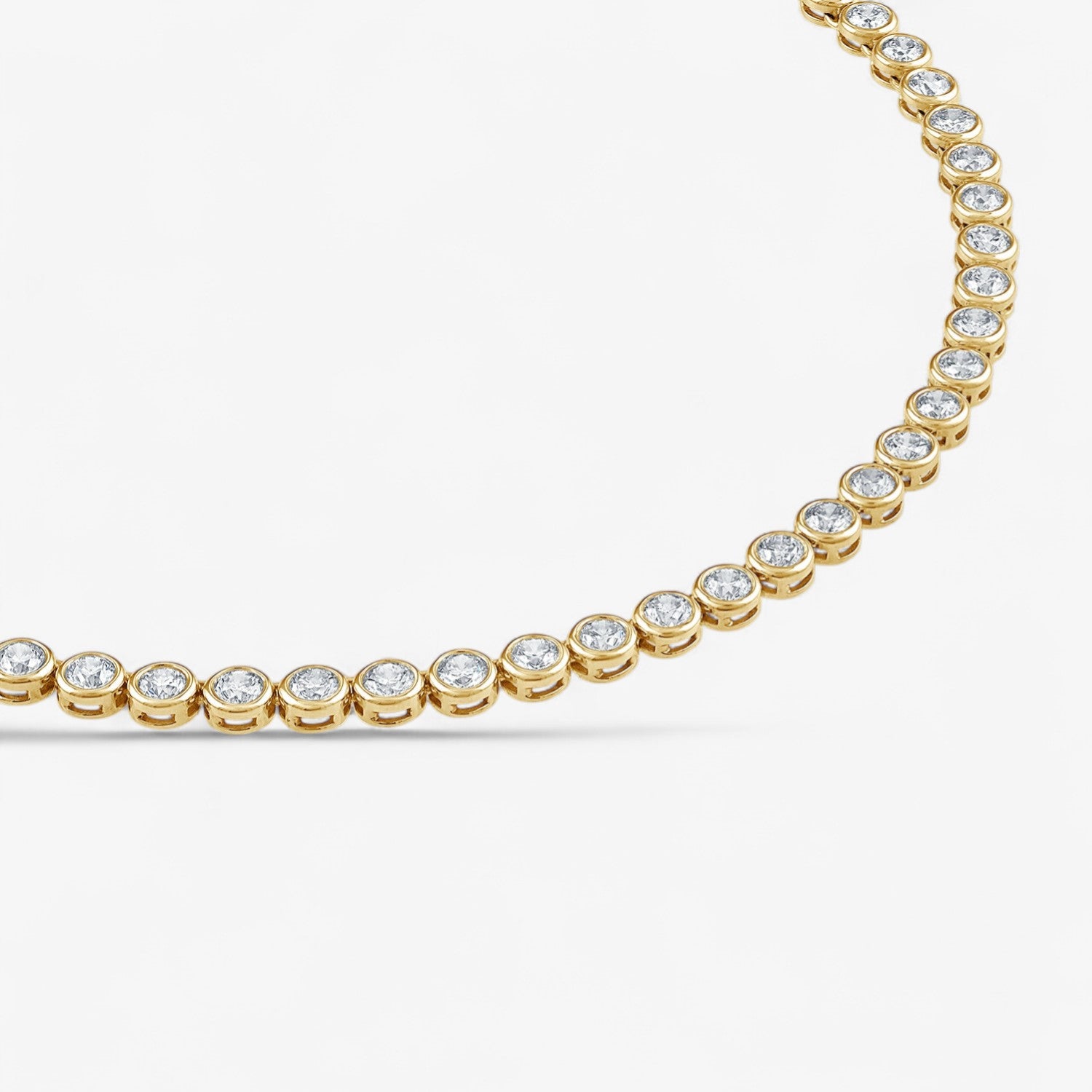 Margot Bezel Set Round Diamond Necklace