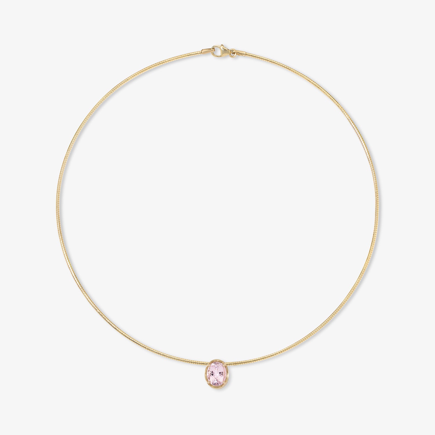 Margot Pink Morganite Oval Cut Necklace
