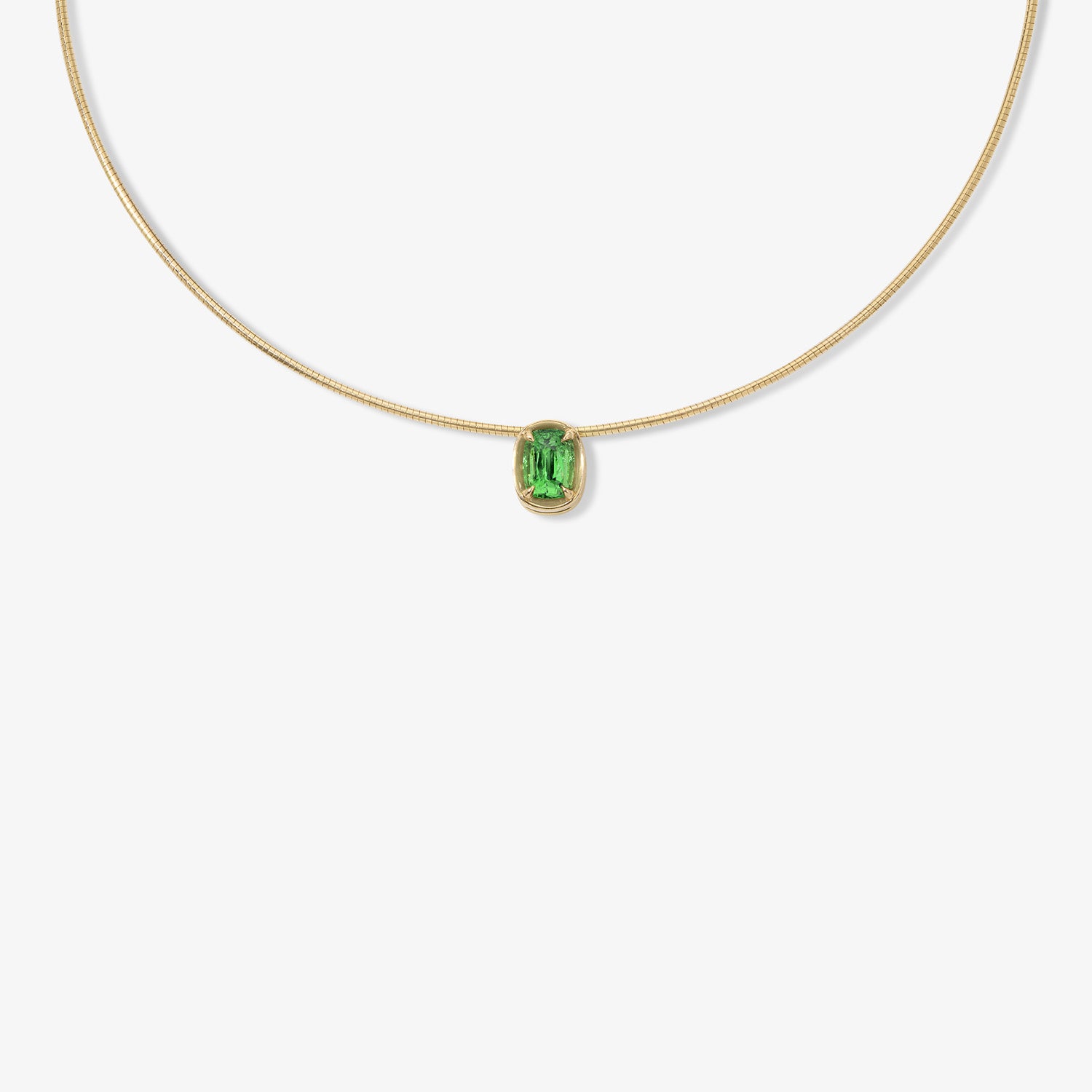 Margot Tsavorite Cushion Cut Necklace