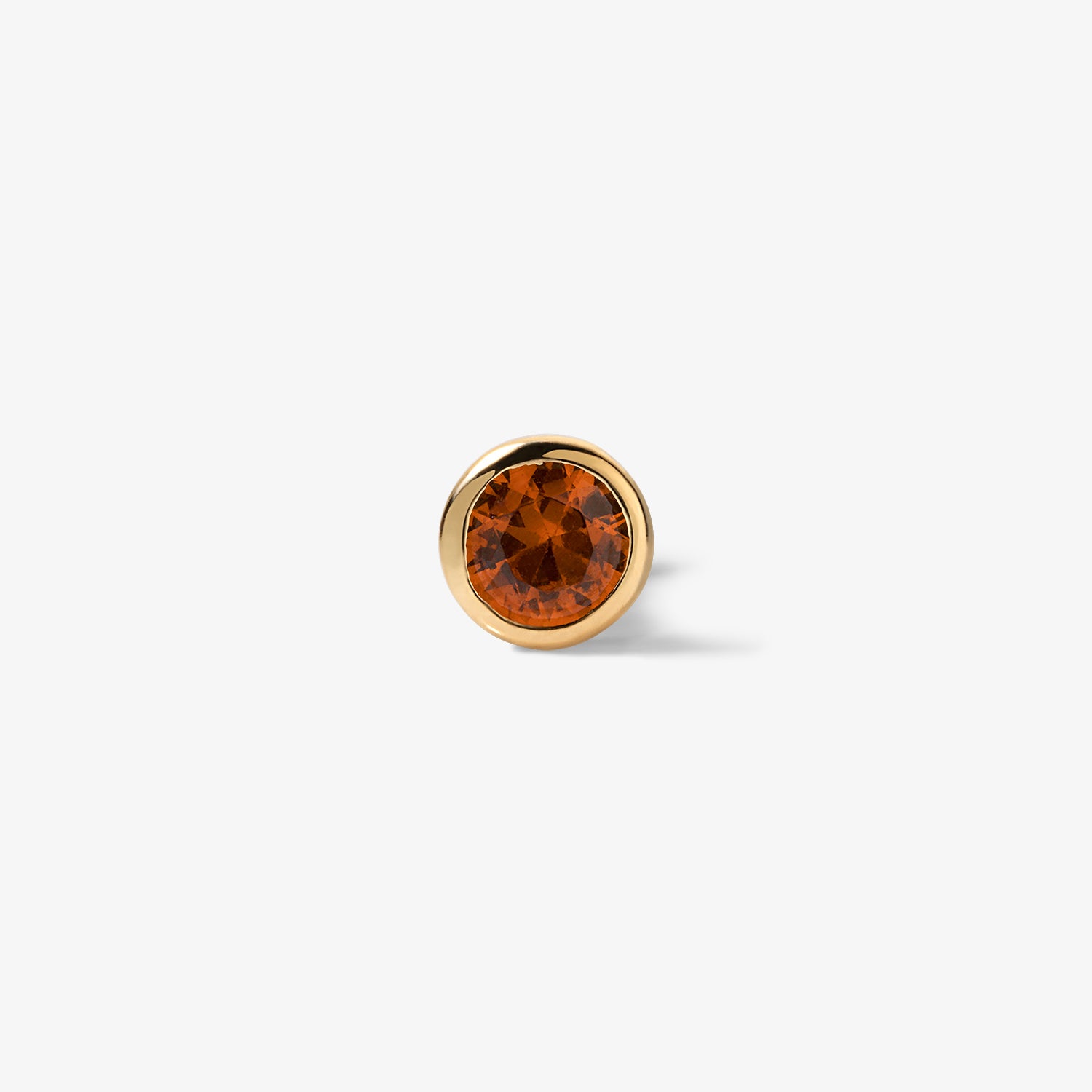 Cocktail Orange Bezel Mini Stud