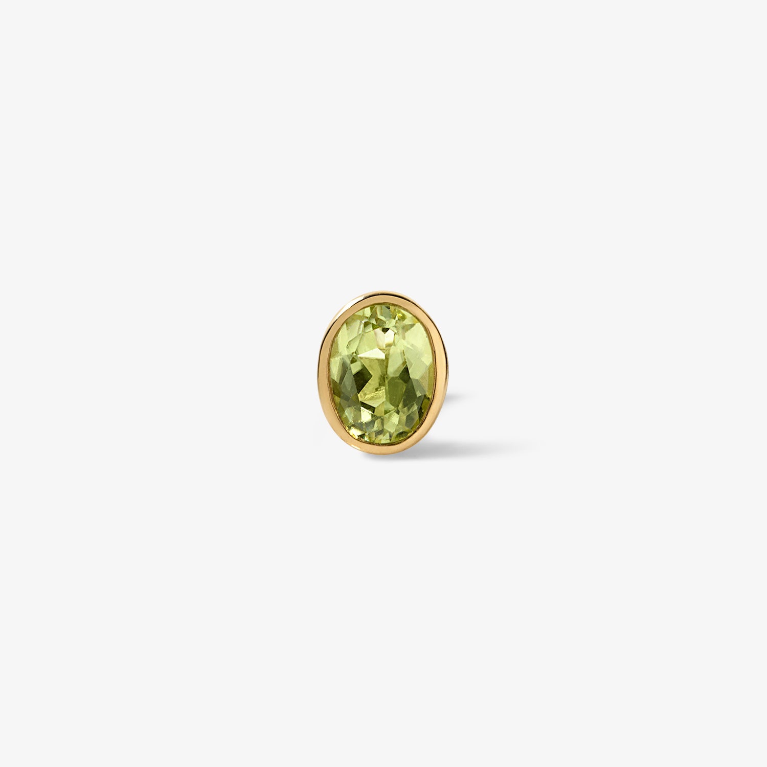 Cocktail Green Olive Bezel Mini Stud