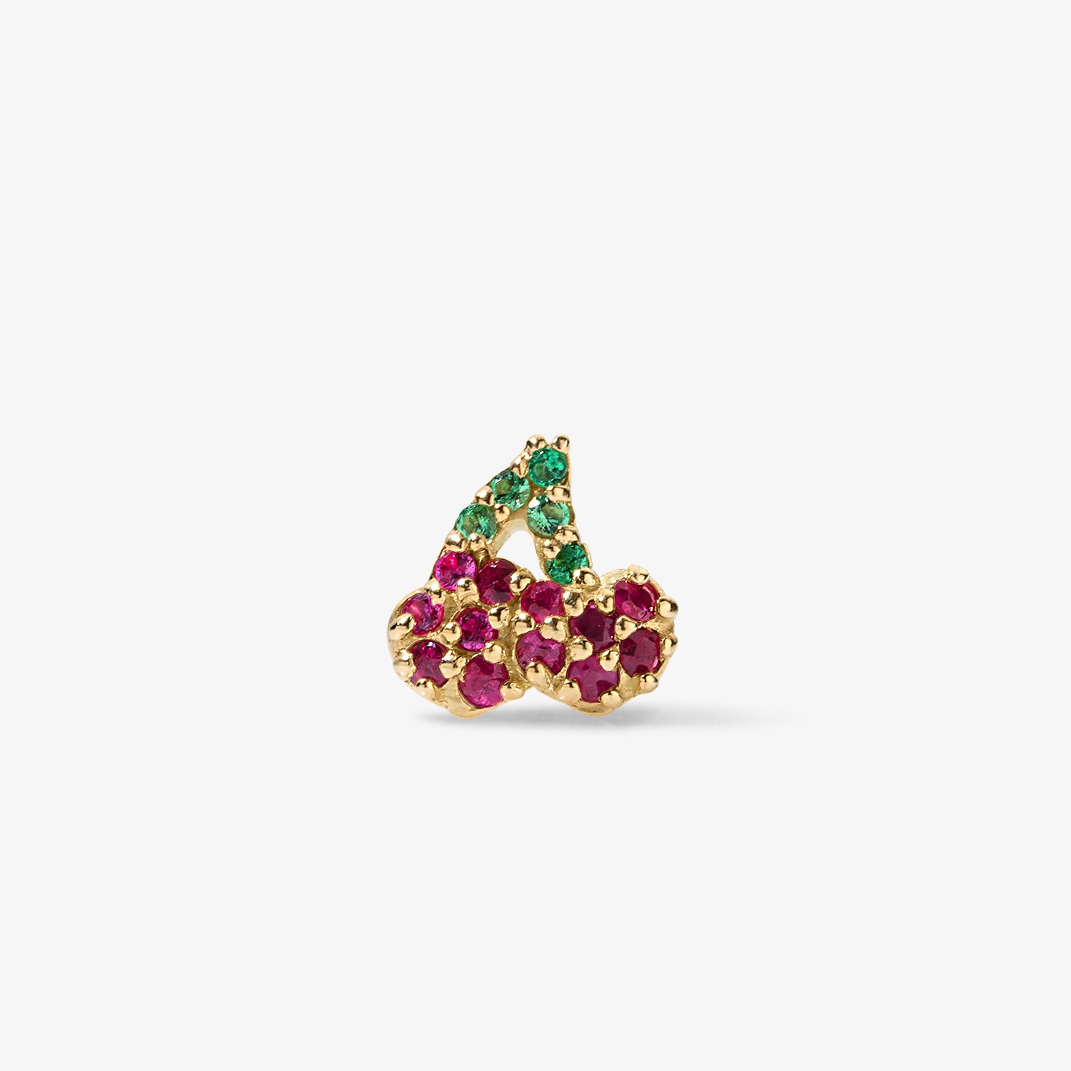 Cocktail Pave Cherry Mini Stud