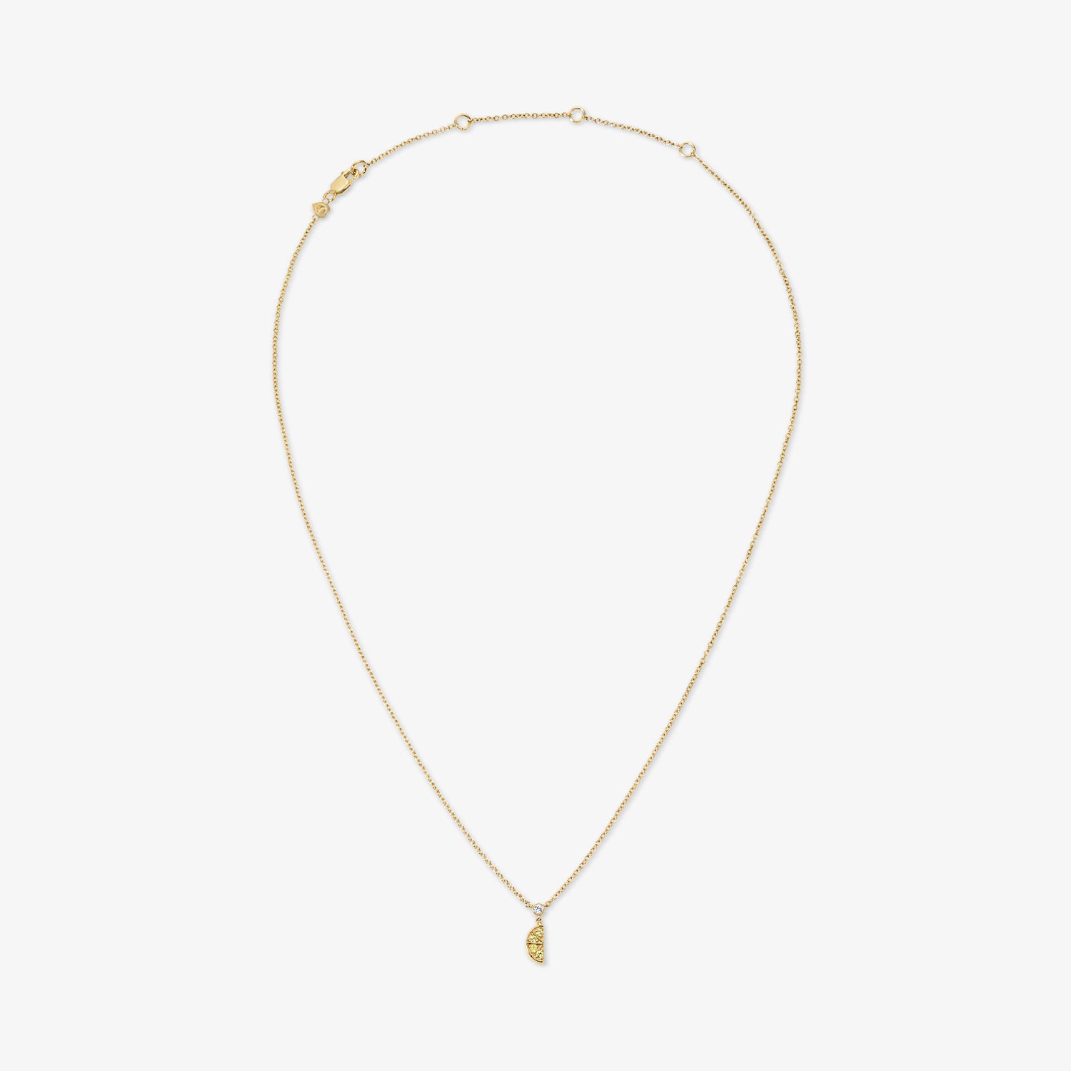 Cocktail Lemon Slice Chain Necklace