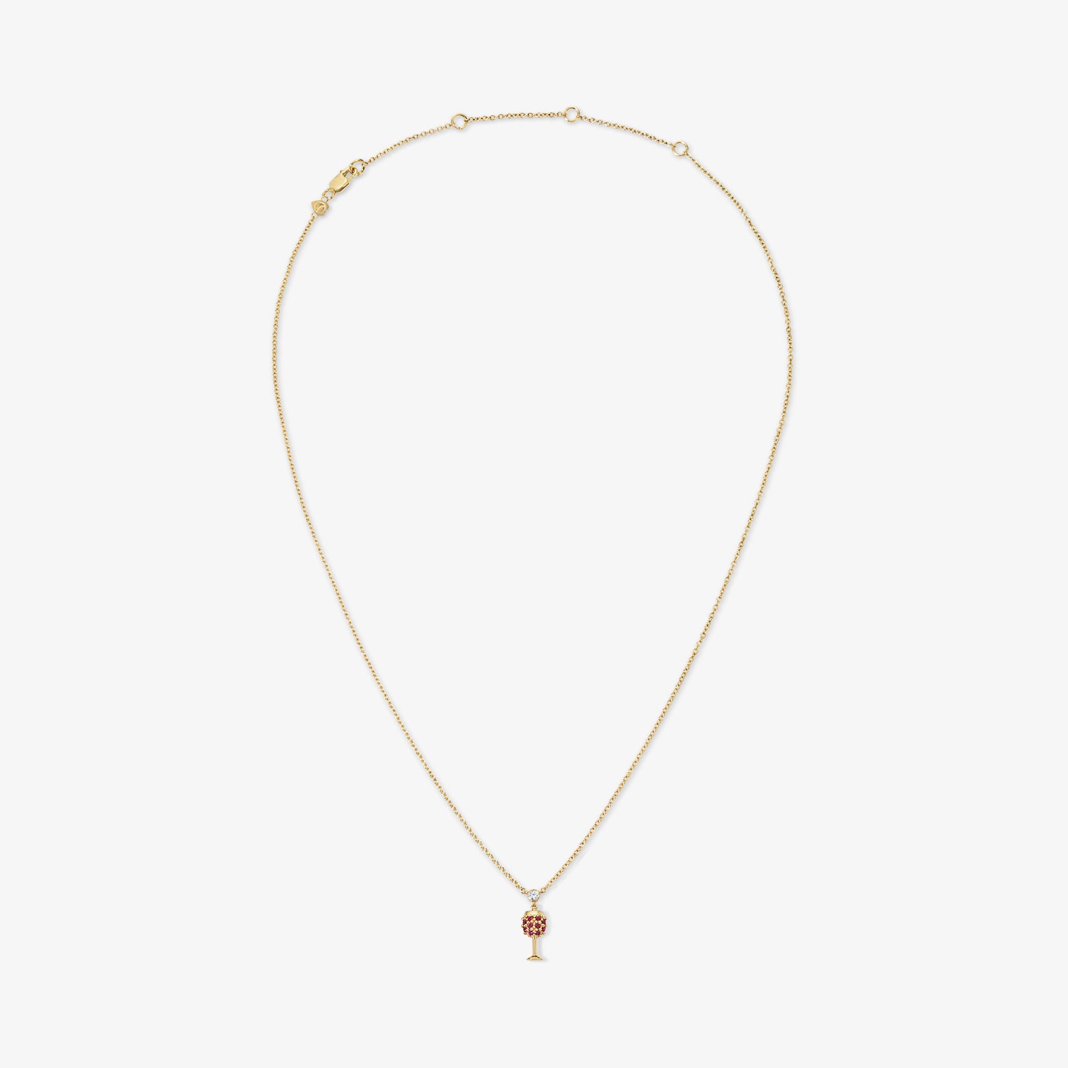 Cocktail Red Wine Chain Necklace