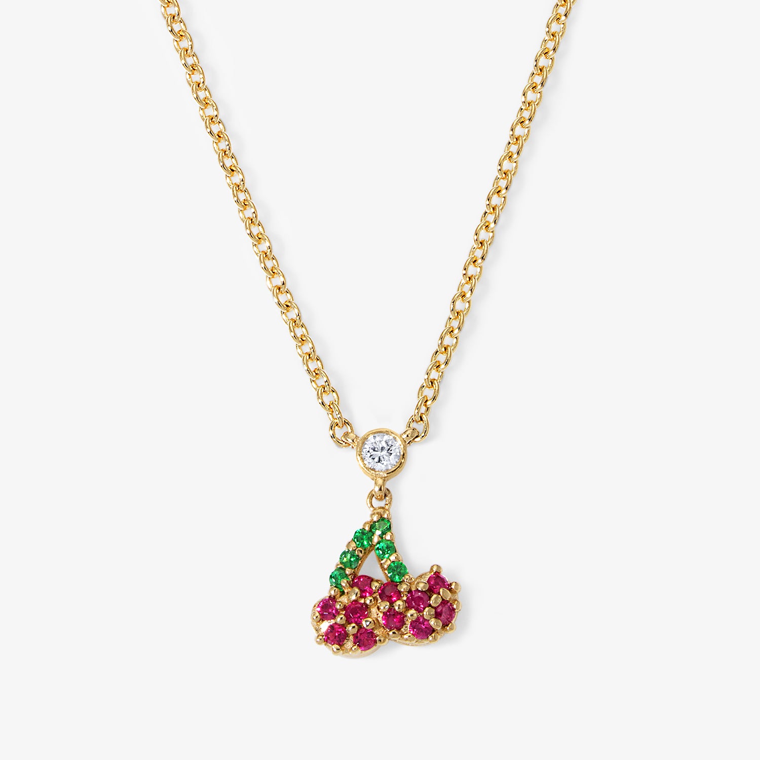 Cocktail Cherry Chain Necklace