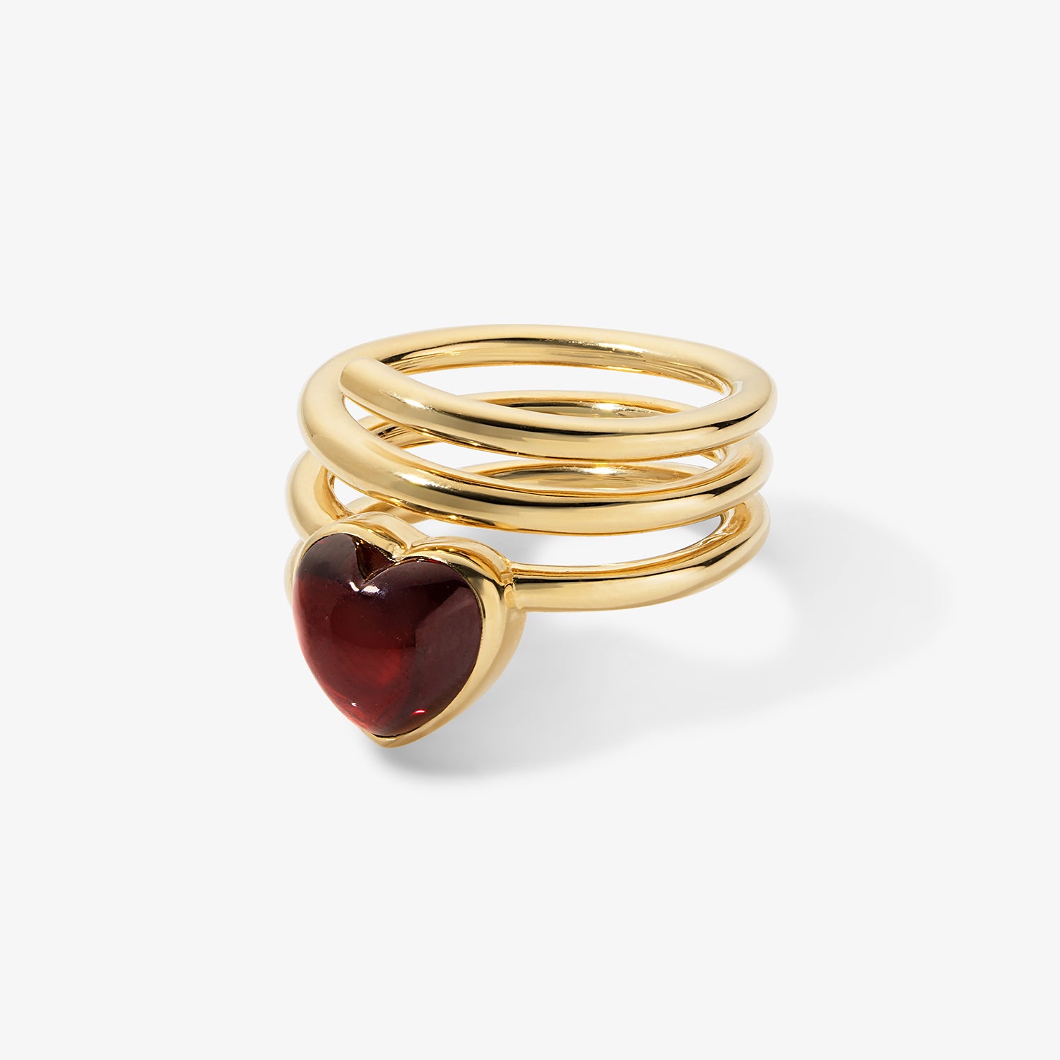 Cocktail Cherry Spiral Ring