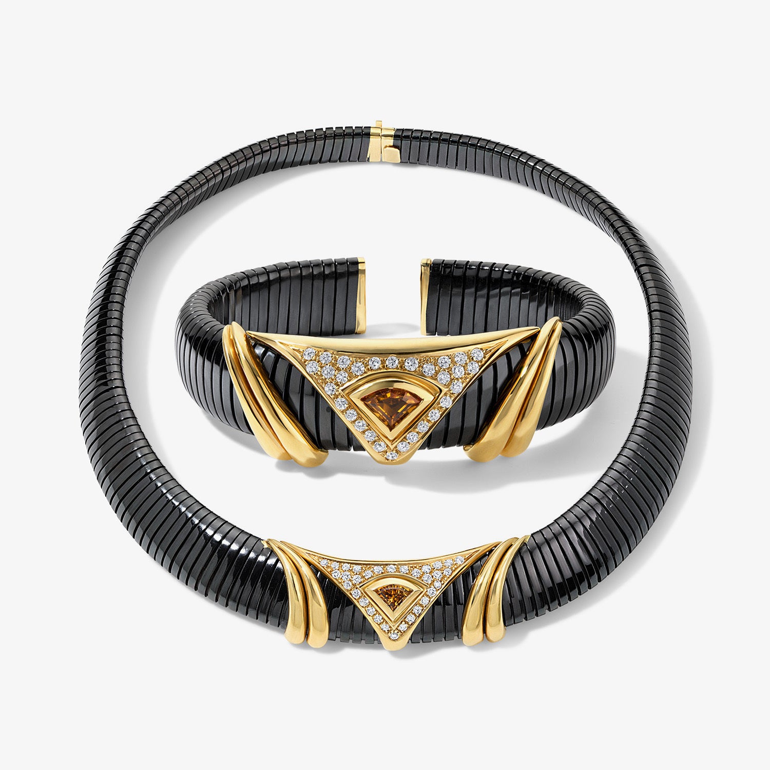 Steel Tubogas Collar and Bangle Set