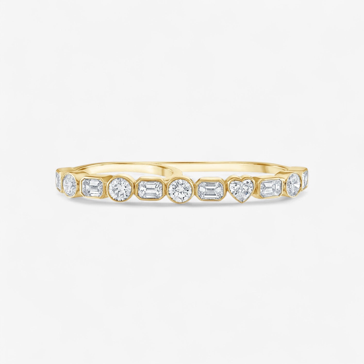 Fancy Bezel Two Finger Ring