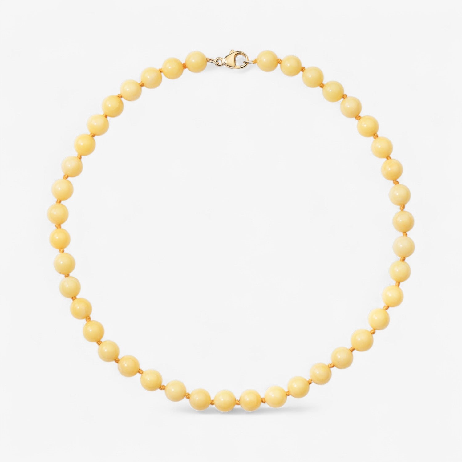 Kendall Honey Jade Beaded Necklace