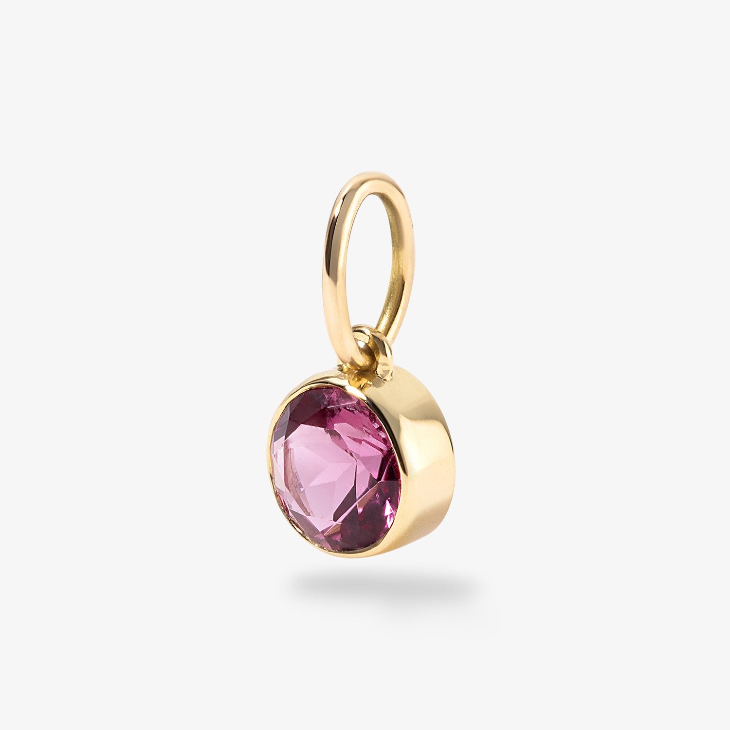 Margot Pink Tourmaline Birthstone Bezel Charm