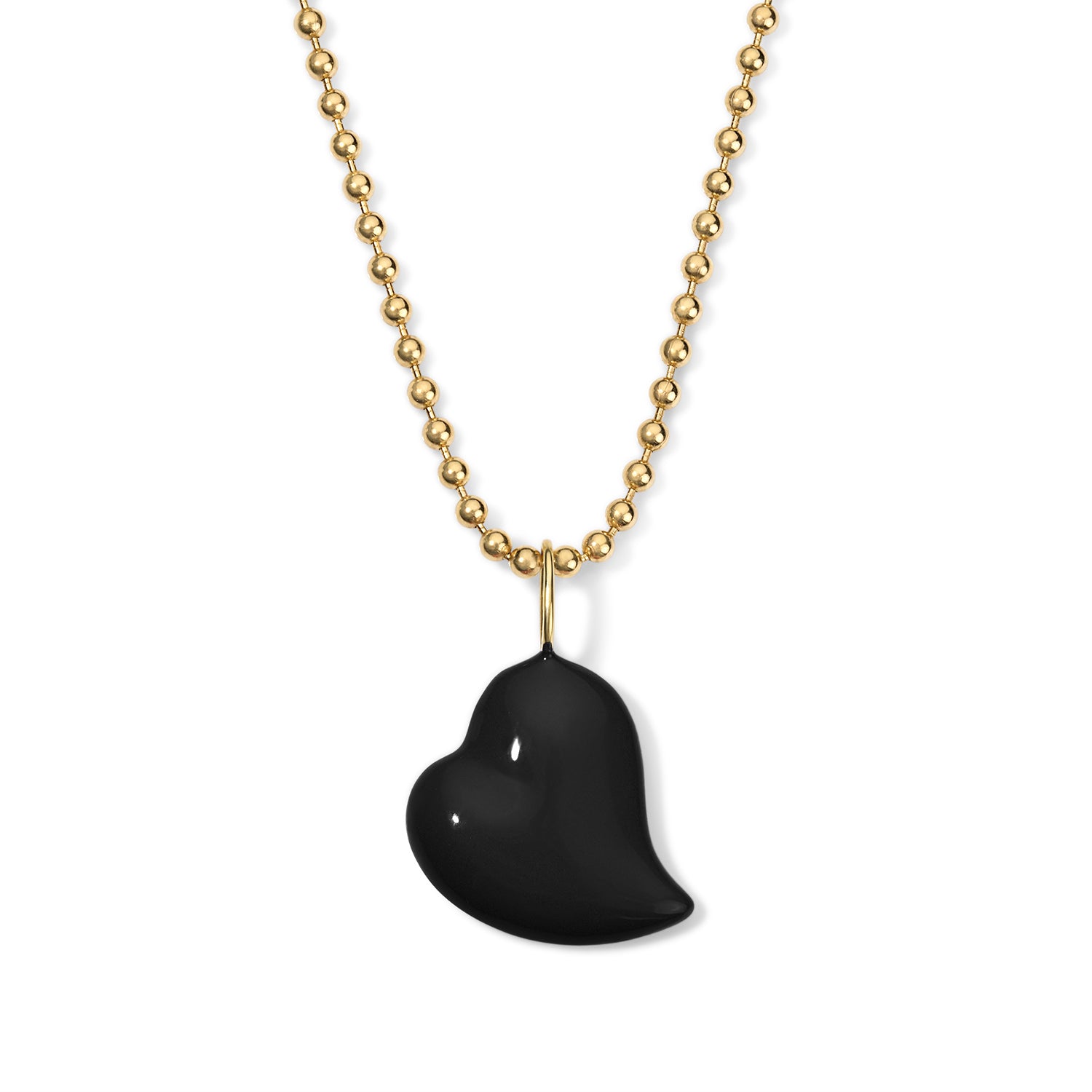 Poppy Enamel Small Heart Pendant